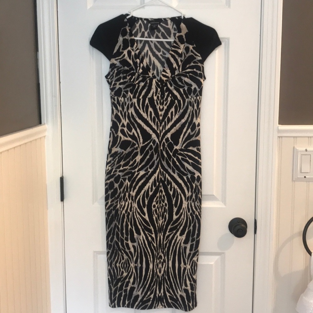 Animal print midi dress
